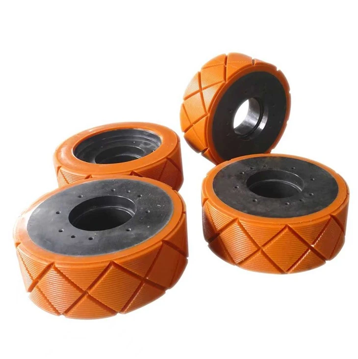 4 tommu gult pólýúretanhjól